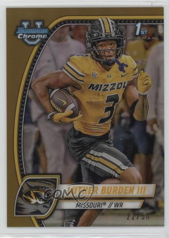 2024 Bowman U Chrome Gold Refractor 22/50 Luther Burden III #123