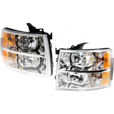 For 2007-2013 Chevy Silverado 1500 Headlight Driver And Passenger Side Pair