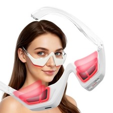 Red Light Eye Massager for Dark Circles Puffiness Wrinkles - 3 Mode Anti-Aging