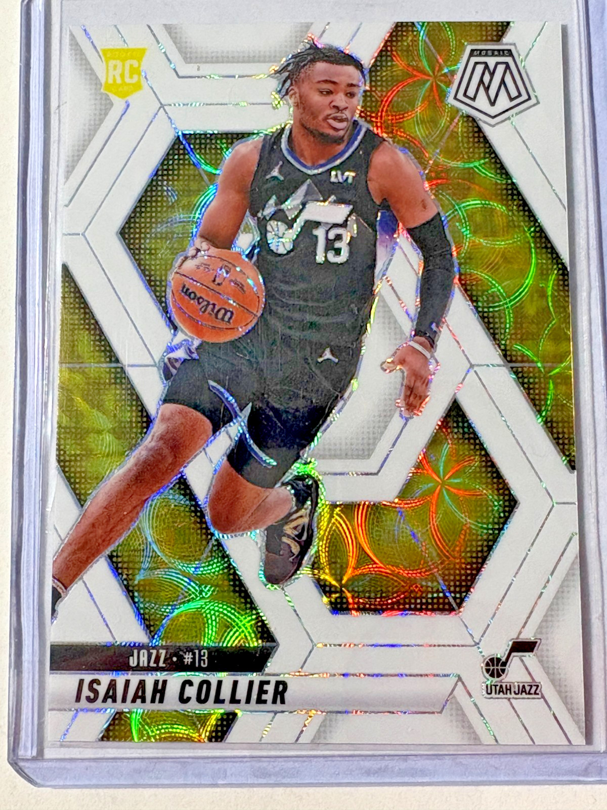 Isaiah Collier 2024-25 Panini Mosaic International White #222 Jazz! (RC) 15/25