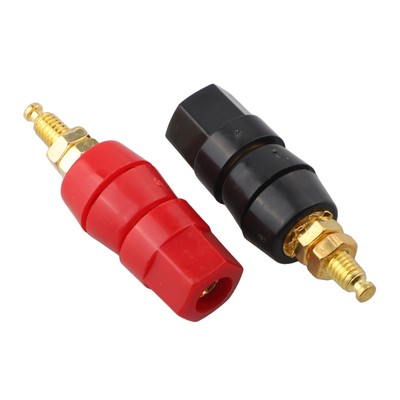 Sturdy Zinc Alloy 4mm Audio Speaker Binding Post Terminal Red and Black