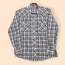 Vintage 1980s Ely Plains Western Shirt Medium Vtg 80s