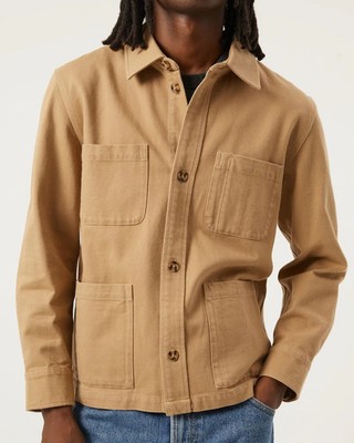 NEW Corridor New York Misha Tan Cotton Twill Overshirt Jacket Sz M NWT $265