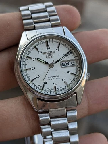 Seiko 5 Automatic 7S26-6000 Rare Military Dial Vintage Men's Watch Japan