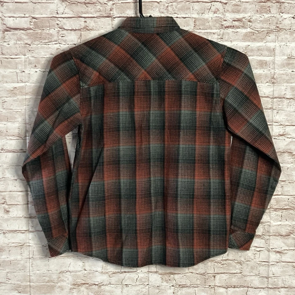 Testador analógico masculino pequeno flanela mistura de lã acrílica vermelho cinza preto botão frontal - Imagem 2 de 4