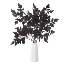 Niaone Artificial Cimicifuga 3 Bundles 24 Inches Tall Deep Purple Faux Flower...
