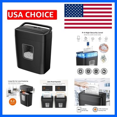 6 Sheet High Security Micro Cut Paper Shredder, Credit Cards/Mail/Staples/Cli...