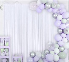 White Backdrop Or Drape Curtains 2 Panel Set Wedding Party