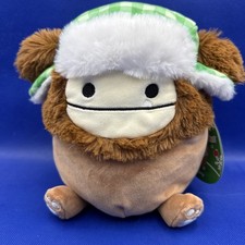 Benny the Bigfoot Squishmallow 7.5" Christmas Winter Plush Soft Trapper Hat BNWT