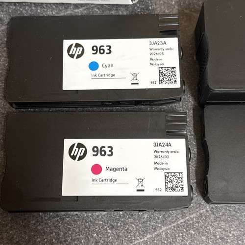 HP 963 Inkjet Cartridges - 4 Pack, Black/Cyan/Magenta/Yellow 2026 EXP - 第 2/7 張圖片