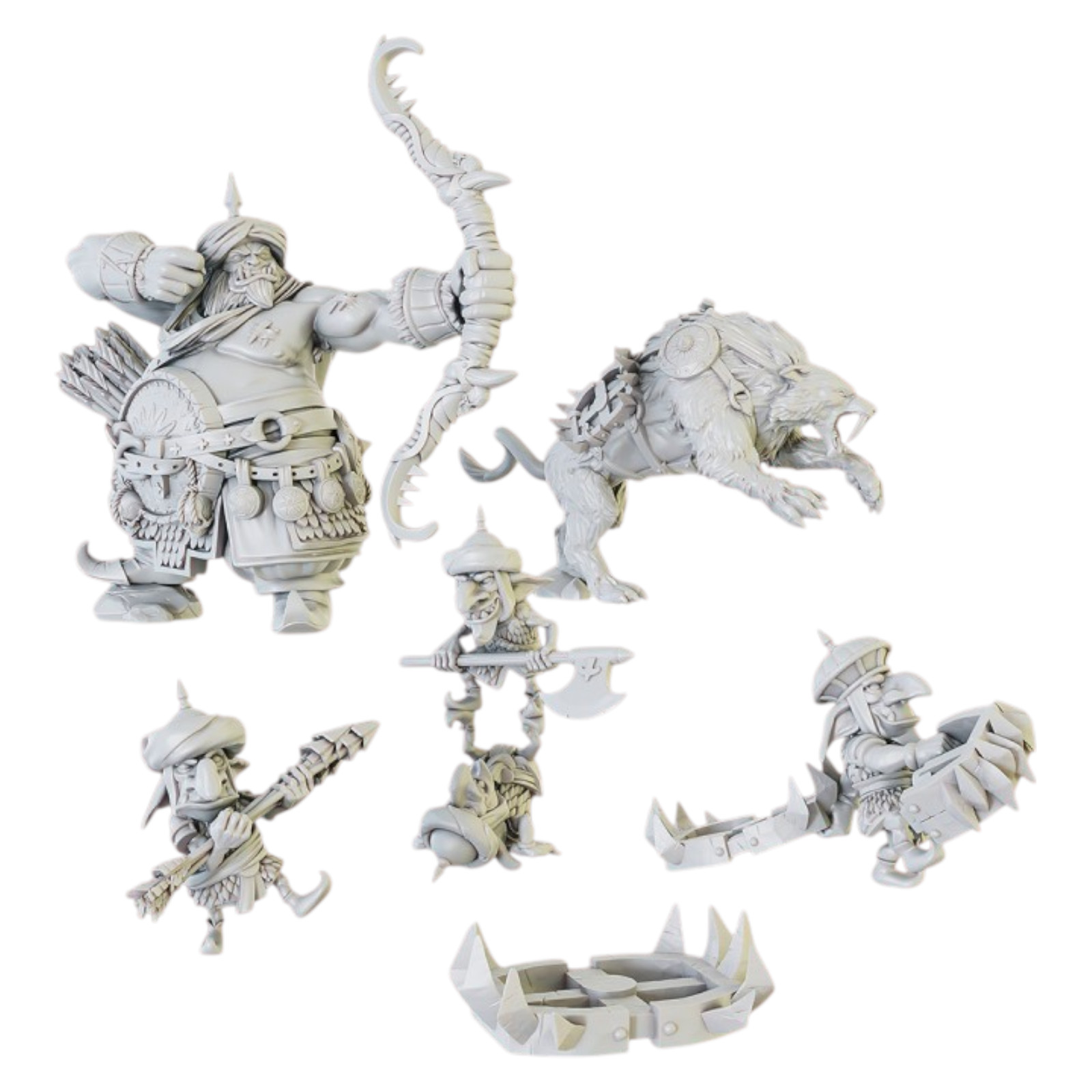 Ogre Evilbite Hunterpack Royaumes Ogres meute de chasse articulée en plastique