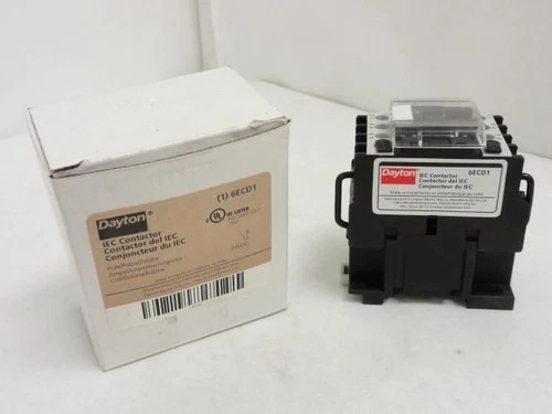 197803 New In Box; Dayton 6ECD1 Contactor; 12A; 3P; 600V Max; Coil: 24V