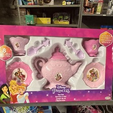 Disney Disney Princess Pink Tea Set Service for 2, 8-Piece Pretend Play