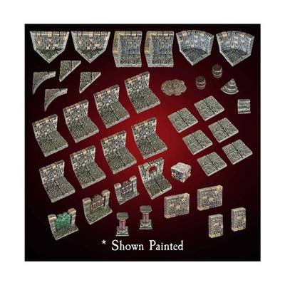 Dwarven Forge Dwarvenite Dungeons Unpainted Dungeon Variety Pack VG/Mint