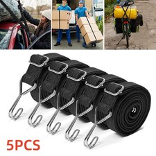 5 Pack Adjustable Heavy Duty Bungee Cord with Hook Elastic Luggage Strap UK