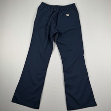 Carhartt Scrub Pants Navy Drawstring Elastic Waist Medical Regular S