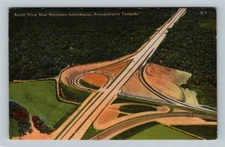 Aerial View, Blue Mountain Interchange, Pennsylvania Turnpike Vintage Postcard
