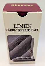 Linen Repair Tape 4x70 Inch Self-Adhesive Couch Patch Repair Fabric Light Grey