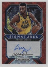 2020-21 Panini Prizm Signatures Choice Prizm Andrew Wiggins #SI-AWG Auto 1l2z