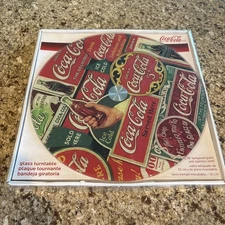 Coca-Cola Collage Lazy Susan/glass Turntable  - In Box 35 cm