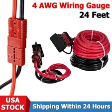 24ft Quick Disconnect Winch Power Cable 4 Awg Wiring Gauge For Winch Trailer A