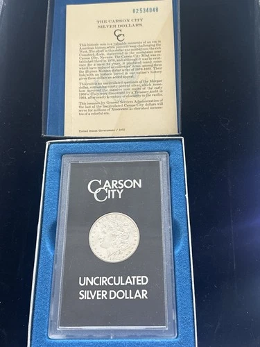1882-CC Morgan Silver Dollar Carson City GSA Hoard w/ Box & COA UNC