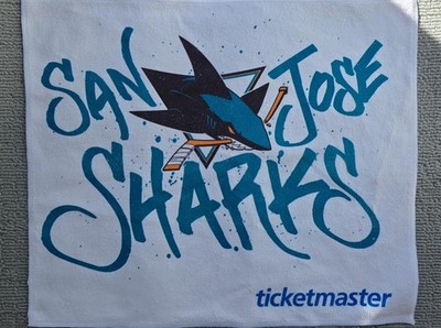San Jose Sharks Rally Towel New 2026 Version Classic White Teal Draft Party New