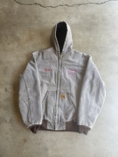 90s Chestnut Brown Carhartt Zip Up Hooded Jacket Extra Large
