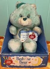 Vtg 1985 Kenner Care Bears Plush 13" Bedtime Bear Original Box TLC Machine Wash
