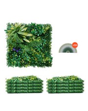 Uimoso Artificial Grass Wall Panels 8 PCS 20 x 20 in 3D Greenery Decor Privacy