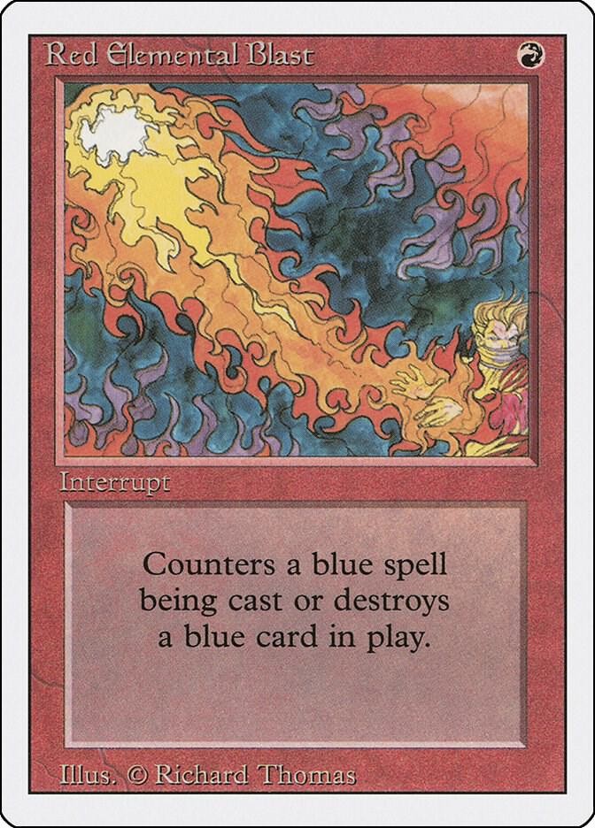 Red Elemental Blast Common Revised Edition Magic: The Gathering LP