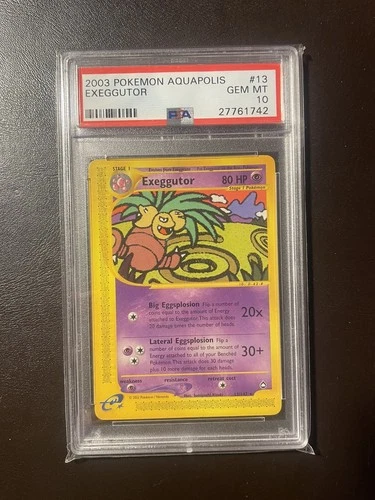 PSA 10 Exeggutor Non Holo - 13/147 - Aquapolis - Pokemon - Read Description