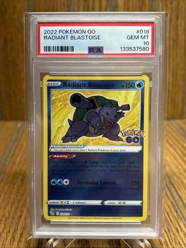 2022 Pokémon Go Radiant Blastoise 018/078 PSA 10