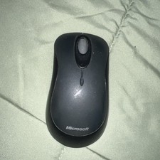 Microsoft Wireless Optical Mouse Black Scroll Wheel Model 1025