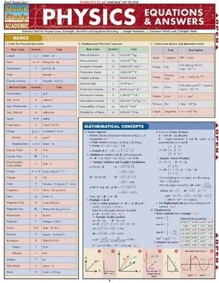 Physics Equations & Answers; Quickstudy: Aca- 1423201906, pamphlet, Mark Jackson