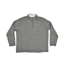 Eddie Bauer Men's Gray 1/4 Zip Fleece Sweater Regular Size 2XL Quarter Zip