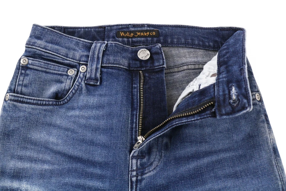 NUDIE JEANS High Kai Women's Jeans W24/L30 Slim Stretch Blue Wash * - Image 4 of 4