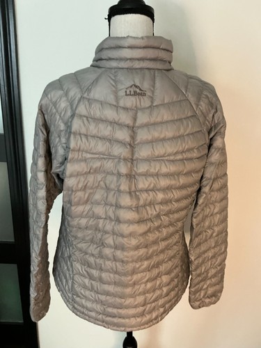 L.L. BEAN Down Jacket Women’s PET Medium Gray Pertex Quantum Downtek Lightweight - Picture 9 of 16