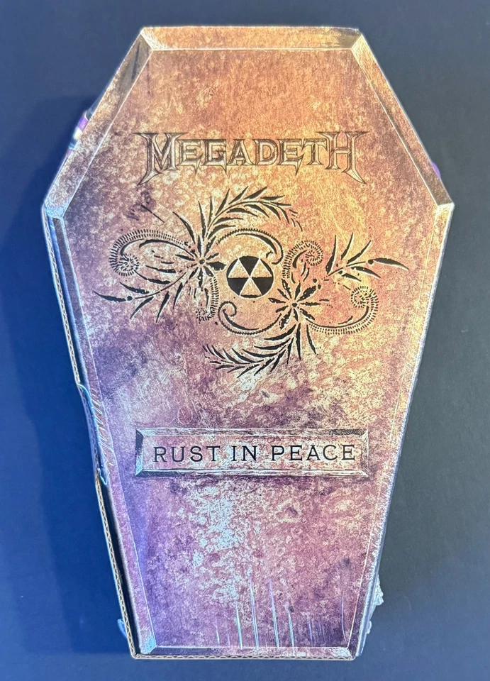 MEGADETH Rust In Peace SEALED+MINT COFFIN BOX PROMO CD 1990 Metallica RARE - Image 2 of 4