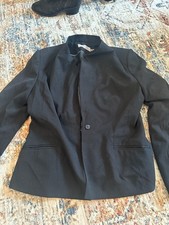 Calvin Klein Black Stand Collar Blazer Size 12