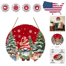 Charming 12x12 Christmas Gnome Wooden Welcome Sign for Festive Door Decor