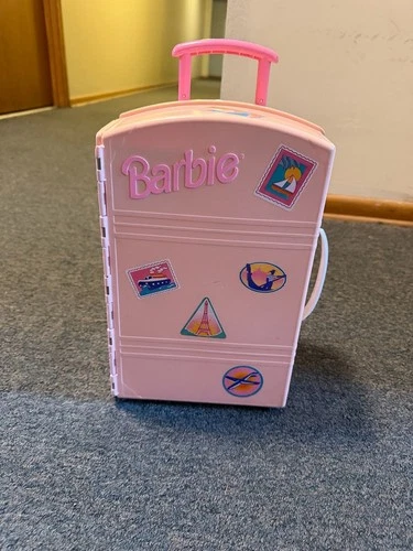 Vintage 1995 Barbie Travelin' House Rolling Suitcase Playset