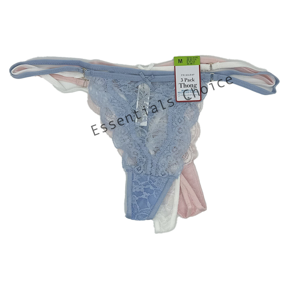 Ohmydear Perizoma Donna 3 Pack Mutande Sexy In Pizzo Floreale Tanga Slip A Vita Media Biancheria Intima Con Fiocco 105584995 - Foto 9