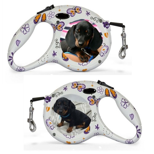 Personalisierte Foto/Name einziehbare Haustierleine - Schmetterling Design - Bild 7 von 8