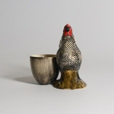 QUAIL CERAMICS SEBRIGHT SILVER EGG CUP NEW WITH BOX