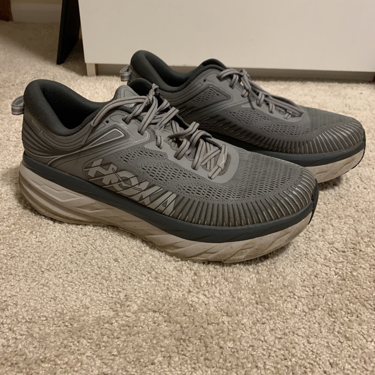 HOKA one one Bondi 7 men’s 10.5 WIDE Hoka One One Bondi 7 Wide Black - 1110530-BWHT for sale | eBay main image 3