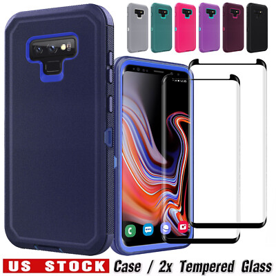 For Samsung Galaxy Note 9 Protective Rugged Hybrid Case Cover & Screen Protector
