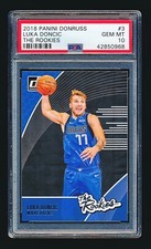 Luka Doncic 2018-19 Panini Donruss The Rookies Paper RC PSA 10 Impossible Gem