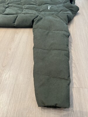 Dime Corduroy Wave Puffer Jacket - Green Size XL | eBay