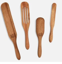 Mad Hungry Original 4-Piece Acacia Spurtle Set Natural Wood